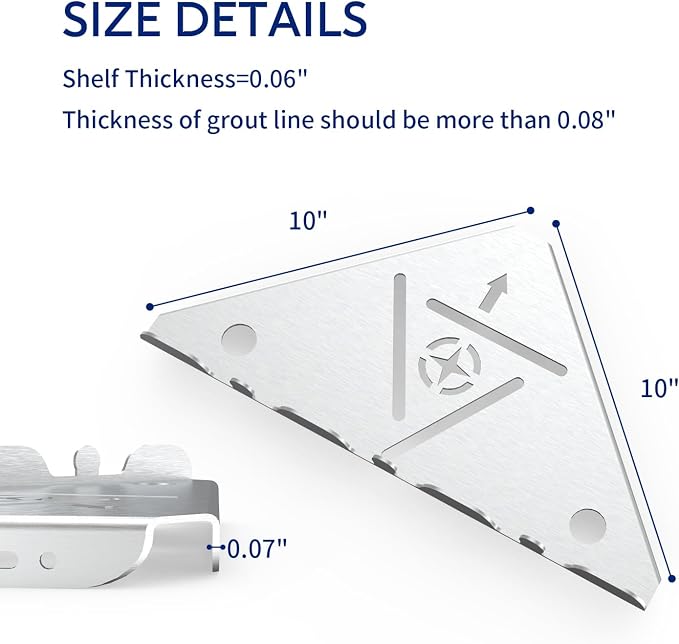 2 Pack Corner Shower Shelf, Heavy Duty Shower Caddy Organizer - Image 3