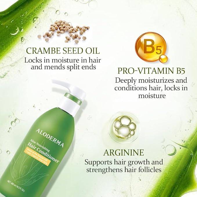 Aloderma Aloe Nourishing Hair Conditioner Made - Image 3