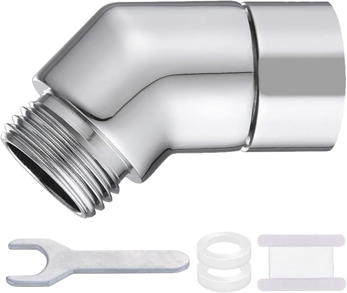 Shower Head Elbow Adapter, All Metal Handheld & Wall-Mounted Shower Arm by inwindrain