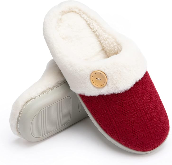 Chantomoo Womens Slipper Warm Comfy Memory Foam House Slippers Knitted Shoes - Image 6