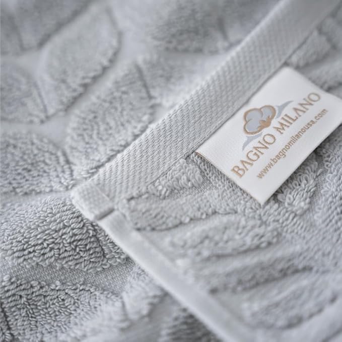 BAGNO MILANO Turkish Cotton Ultra-Soft Plush Absorbent Quick Dry Bathroom Towel - Image 4