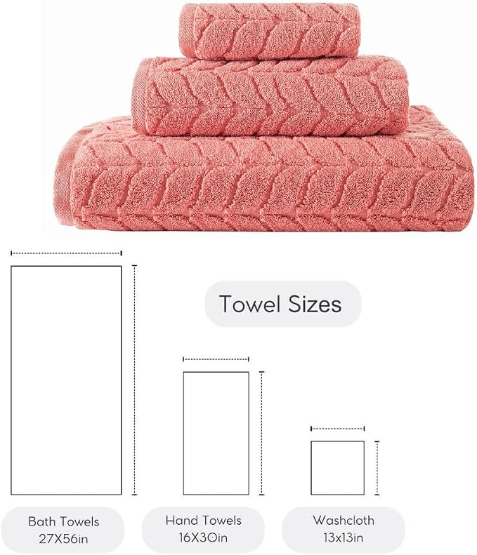 BAGNO MILANO Turkish Bath Towels, Soft Plush Jacquard Luxury Bath Towels - Image 2