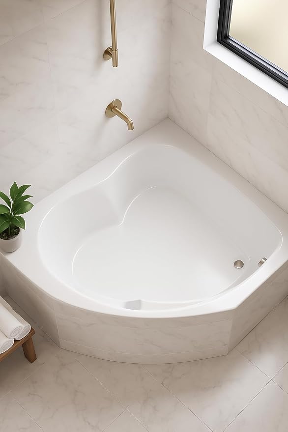 Carver Tubs - SKC5555 - Soaking Acrylic Corner Bathtub - 55"L x 55"W x 18.5"H - - Image 3