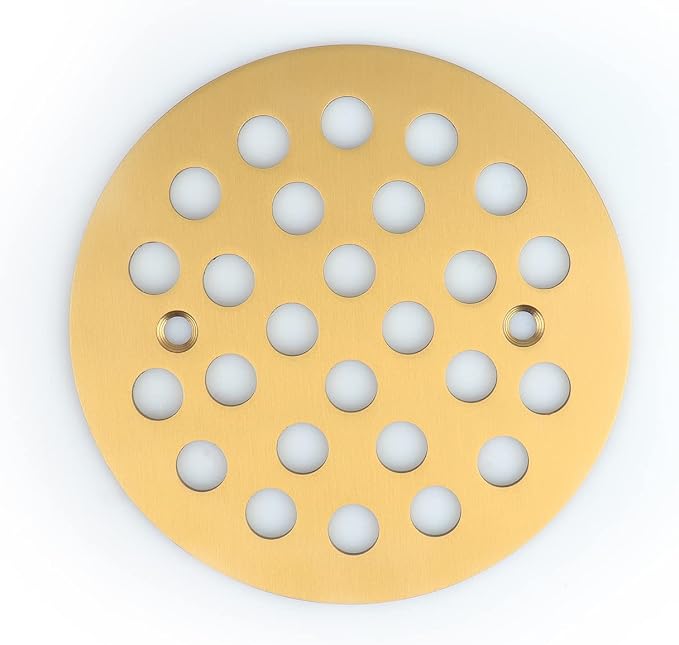 4-1/4 Inch Screw-in Round Floor Drain Cover Replacement Shower Drainer Grates by poyde