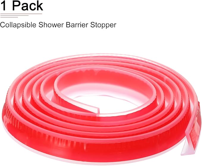 79"x0.8"x0.5" Collapsible Shower Barrier Stopper - Image 6