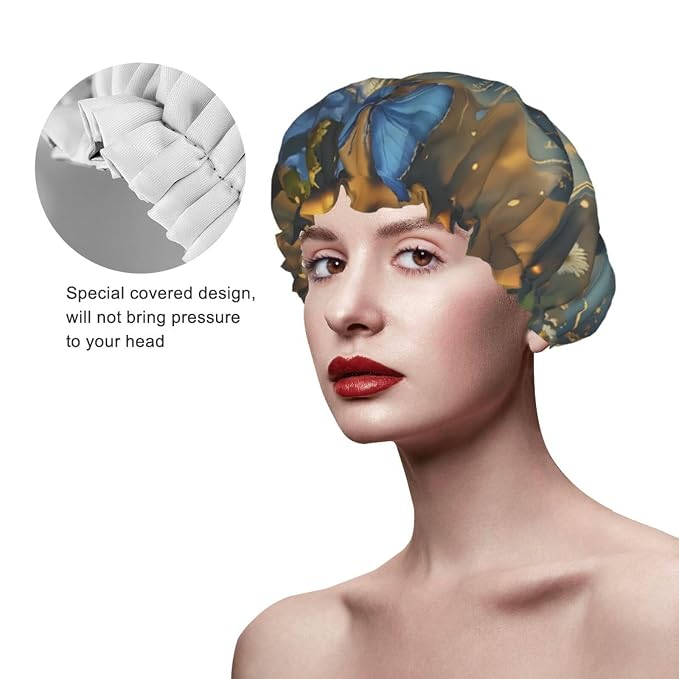 Dreamy Library, Butterfly on Book Shower Cap - Image 4