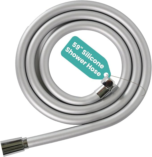 59 Inches Silicone Shower Hose, Ultra-Soft Anti-Kink Designed Handheld Shower by DLYYPLUS