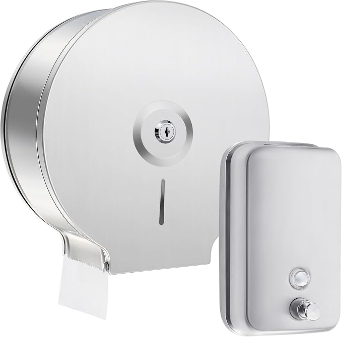 2 Pcs Commercial Soap Dispenser and Paper Towel Dispenser Set by Kritkin
