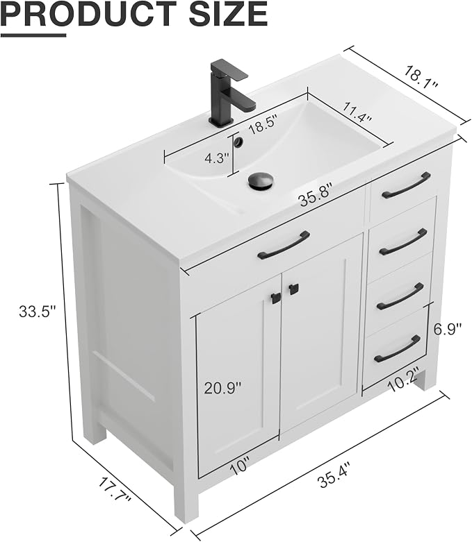 LUCKWIND 36" Bathroom Vanity - Image 2