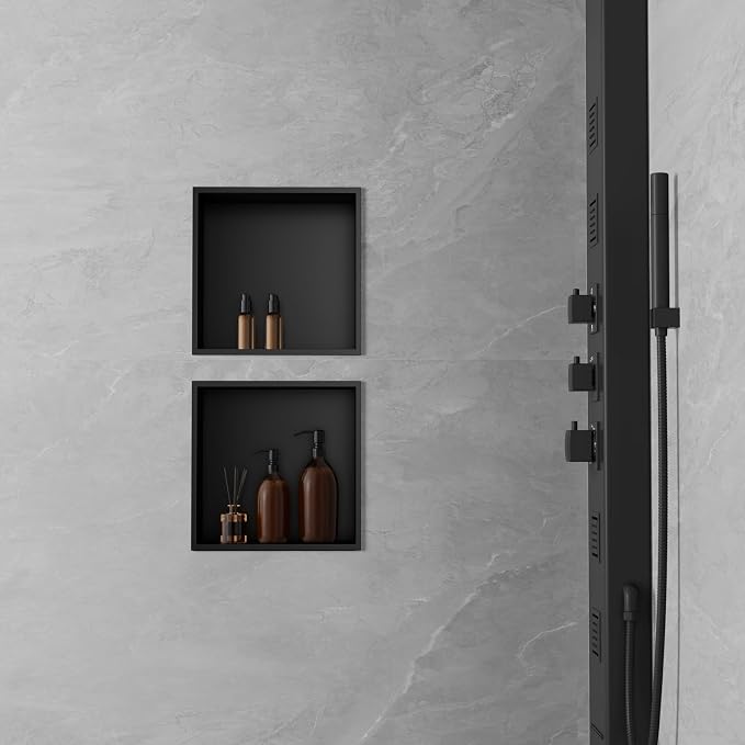 Achelous Stainless Steel Insert Shower Niche 12" X 12", No Tile Needed - Image 2