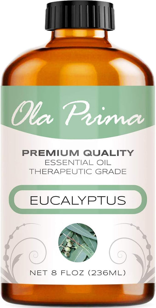 Ola Prima Eucalyptus Essential Oil 8 Fluid Ounces – Pure Therapeutic Grade by OlaPrima
