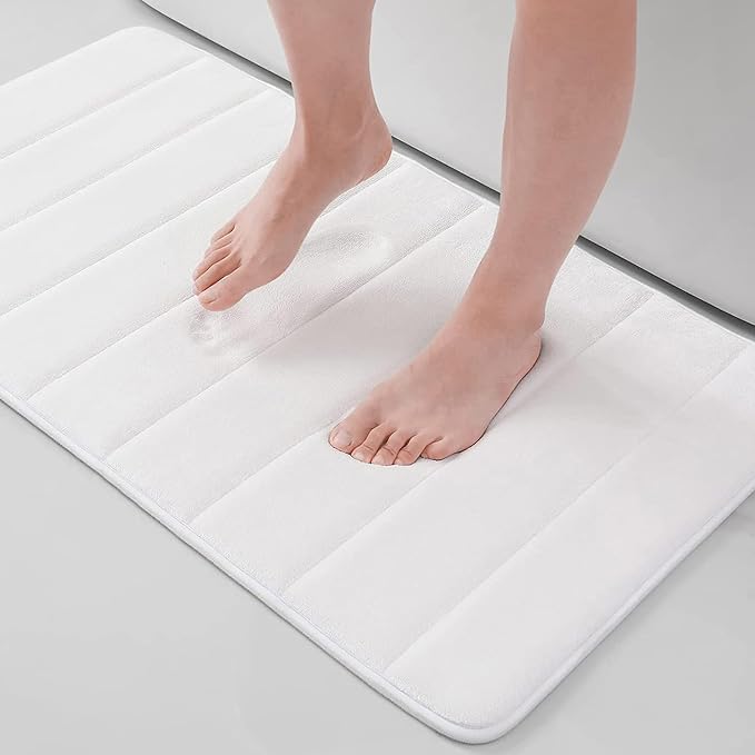 Buganda Memory Foam Bath Mat, Ultra Soft and Non-Slip Bathroom Rugs, Water by Buganda