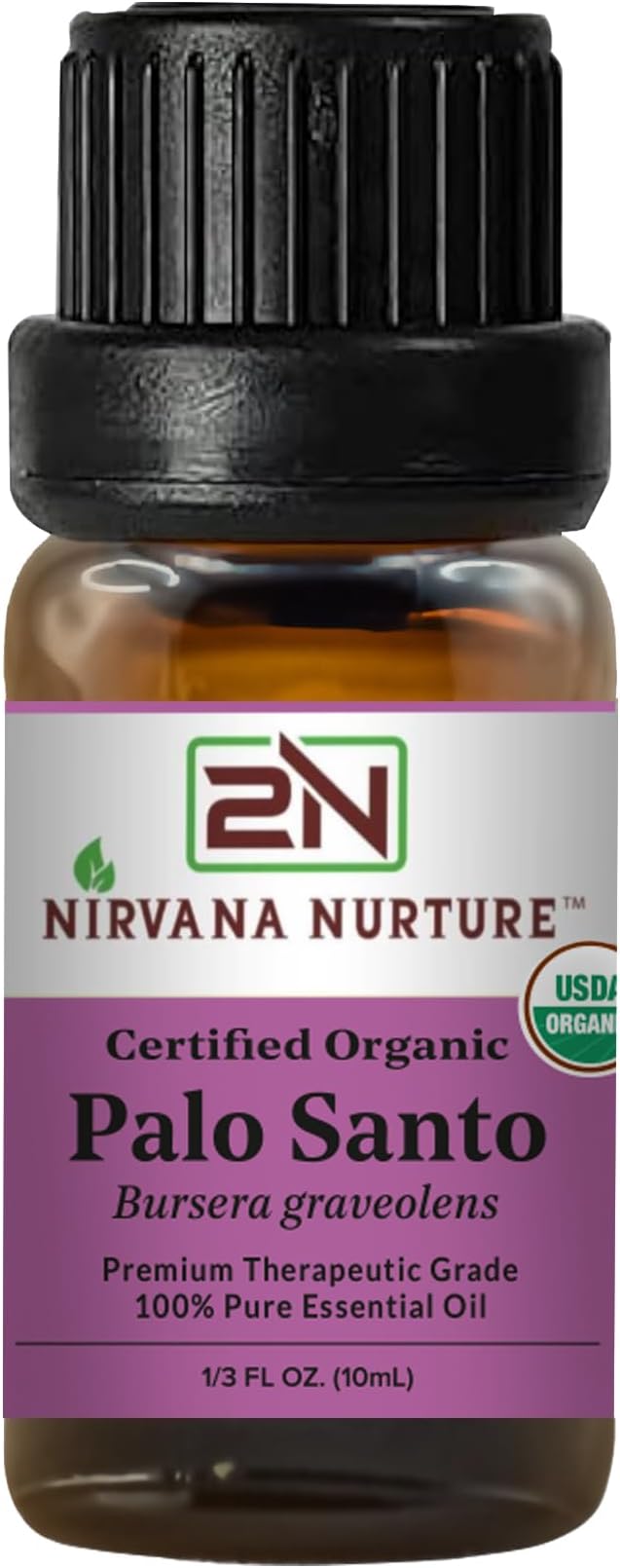 Palo Santo Essential Oil USDA Certified Organic, 100% Pure Natural Premium Grade by NirvanaNurture