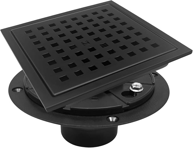6 Inch Square Shower Drain by KOOTTI