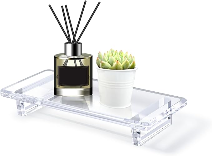 Acrylic Bathroom Counter Tray: Water-Resistant Kitchen and Bathroom Tray by Chivalral