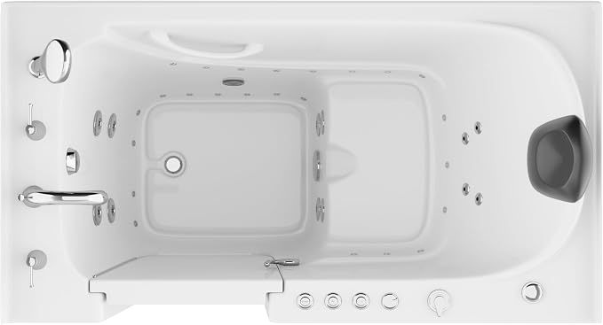 ANZZI Tubs Series Left Drain Quick Fill Walk-In Whirlpool and Air Tub - Image 3