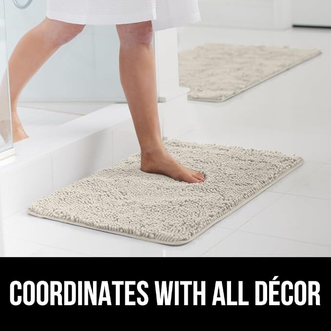 GORILLA GRIP Bath Rug Mat 60x24, Soft Absorbent Chenille, Quick Dry Microfiber - Image 9