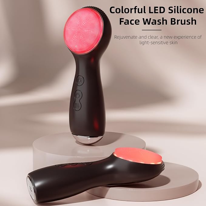 Colorful LED Silicone Face Wash Brush - Image 2