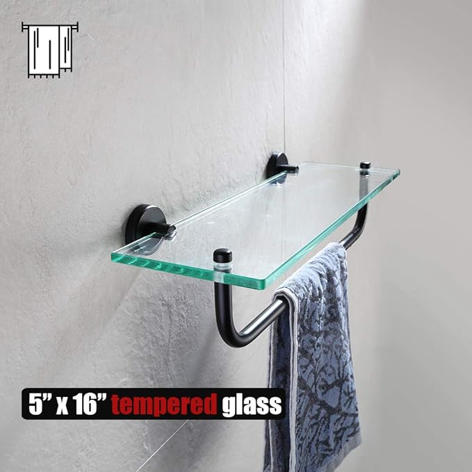JQK Bathroom Glass Shelf, Shelf - Image 4
