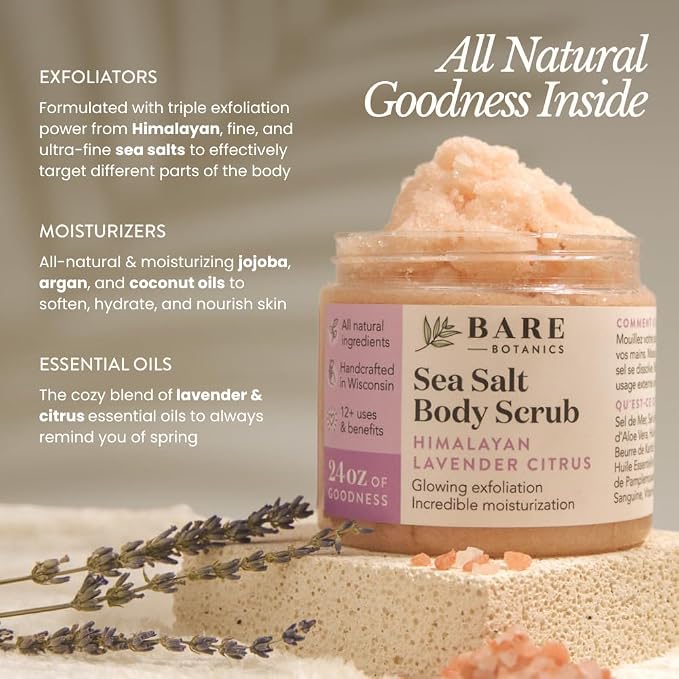 Bare Botanics Body Scrub 24 oz - Image 2