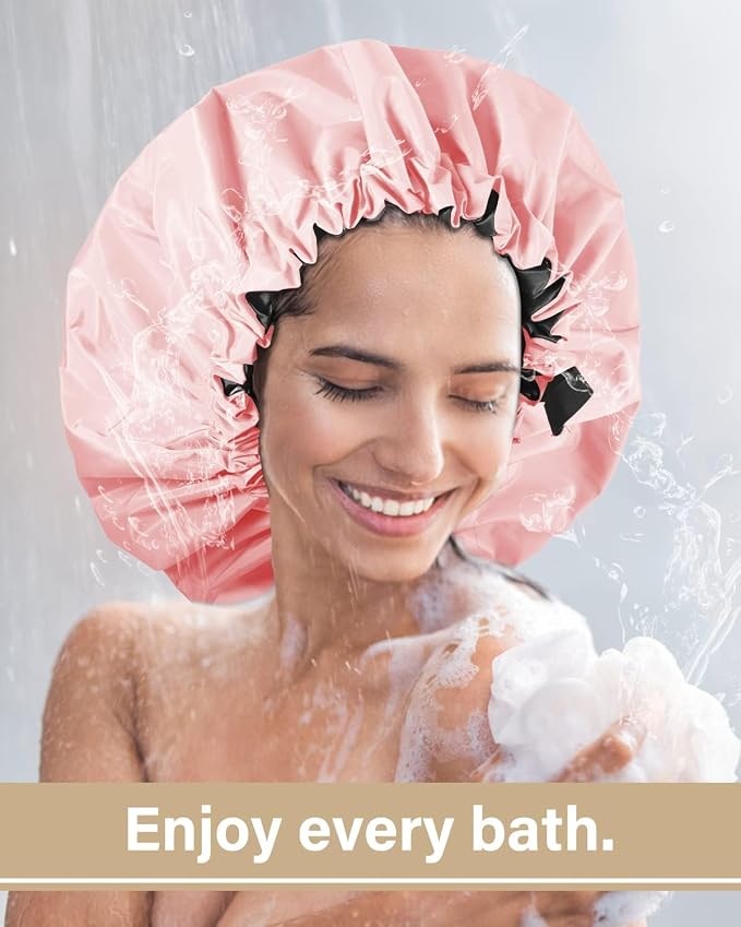 Aquior Shower Cap, Extra Adjustable Shower Caps - Image 7