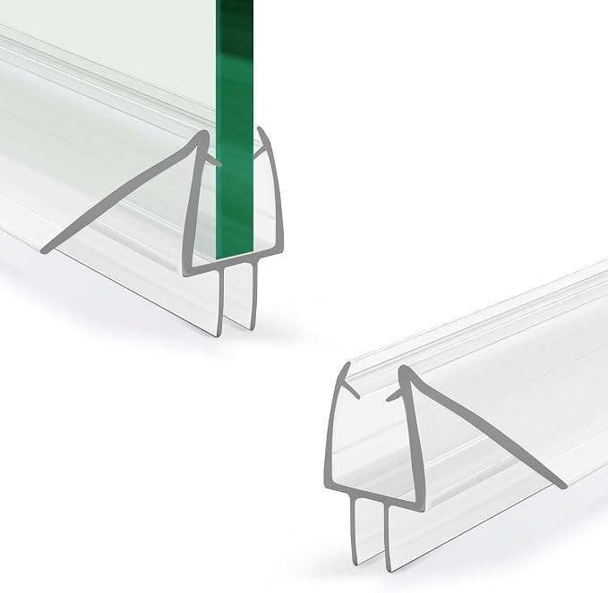 Shower Door Bottom Seal with Sweep 2Pack, to Stop Water Leaking by ExpertofShowerGlassDoor