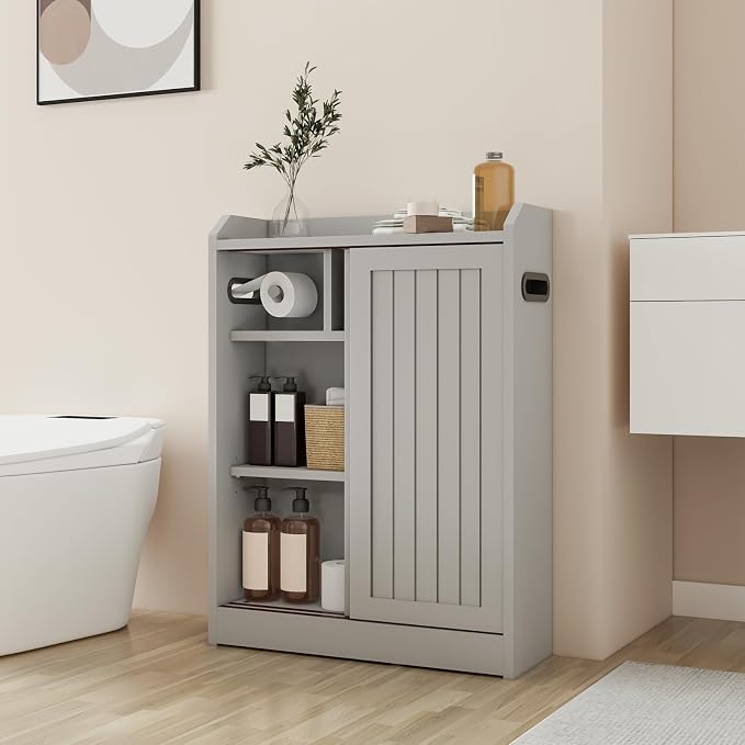 Small Bathroom Cabinet, Bathroom Storage Cabinet - Image 7