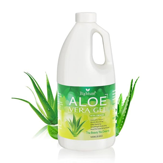 Aloe Vera Gel, 100% Aloe Vera Extracted from Freshly Cut Pure Aloe Leaves by BIGHTURE