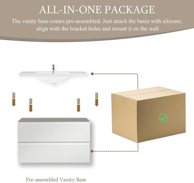 36" Floating Bathroom Vanity - Image 5