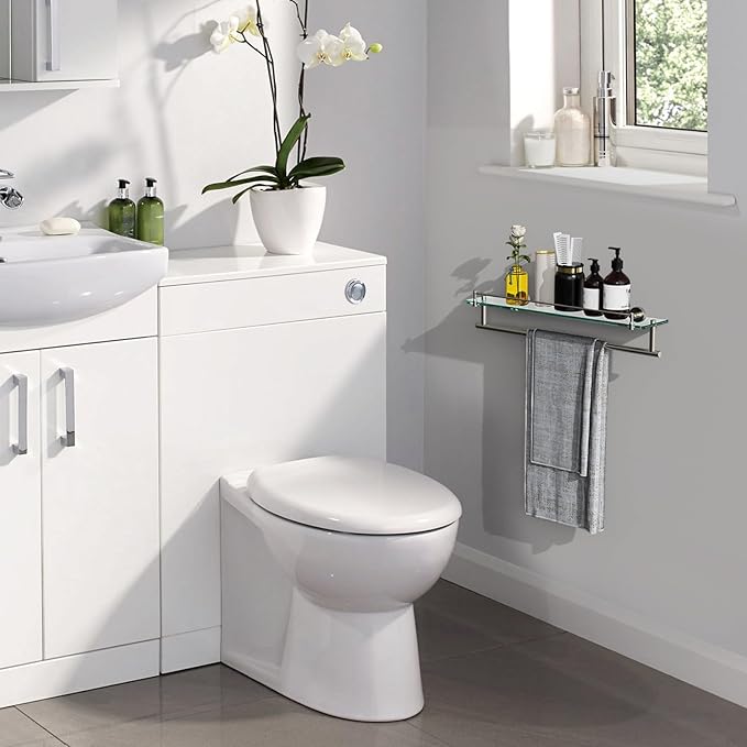 24-Inch Tempered Glass Bathroom Shelf - Image 3