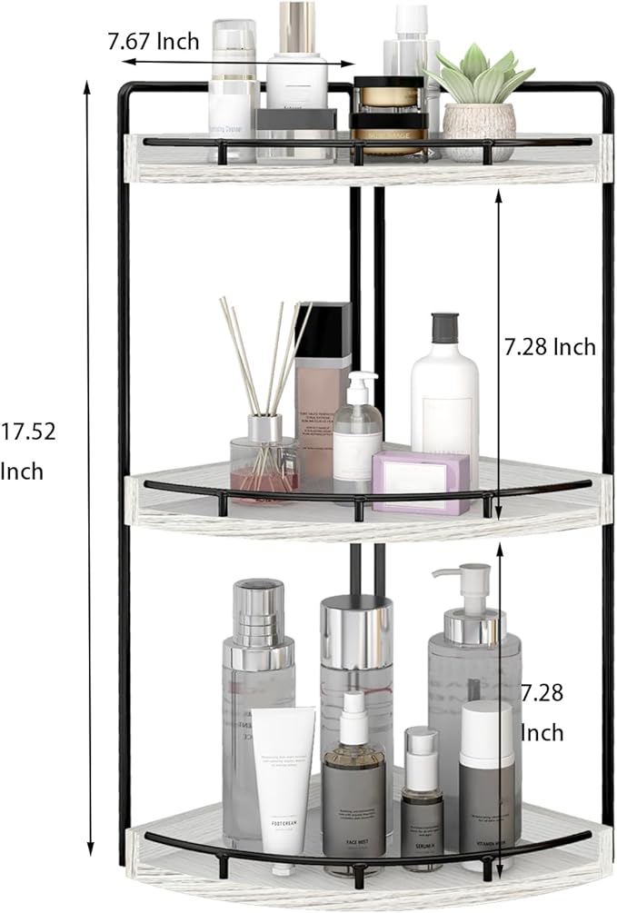 Dorhors 3-Tier Corner Bathroom Organizer Countertop - Image 3