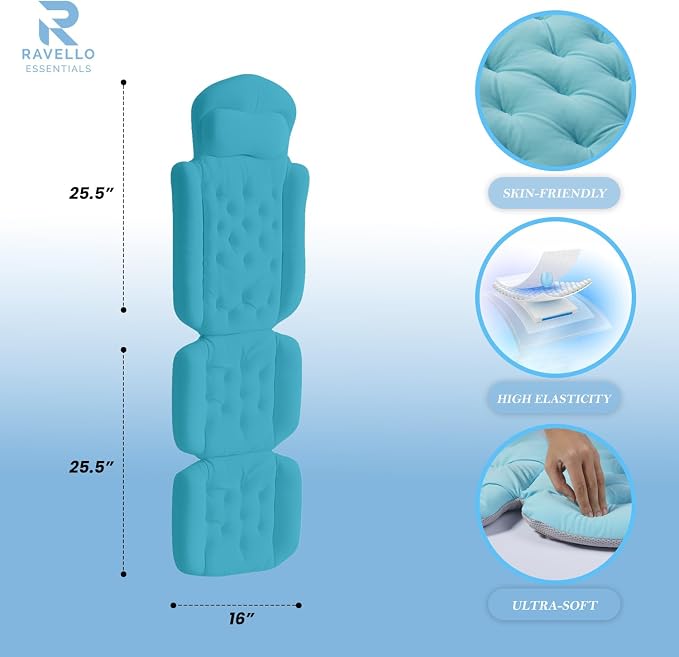Bath Pillow for Tub | 4D Air Mesh Fabric - Image 2