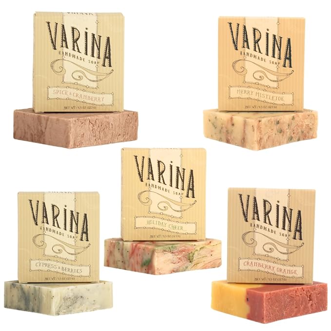 Christmas Variety Bar Soap by VarinaHandmadeSoap