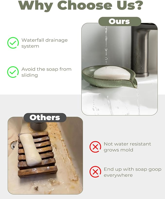 Soap Dishes, Ceramic Shower Soap Dish - Image 6
