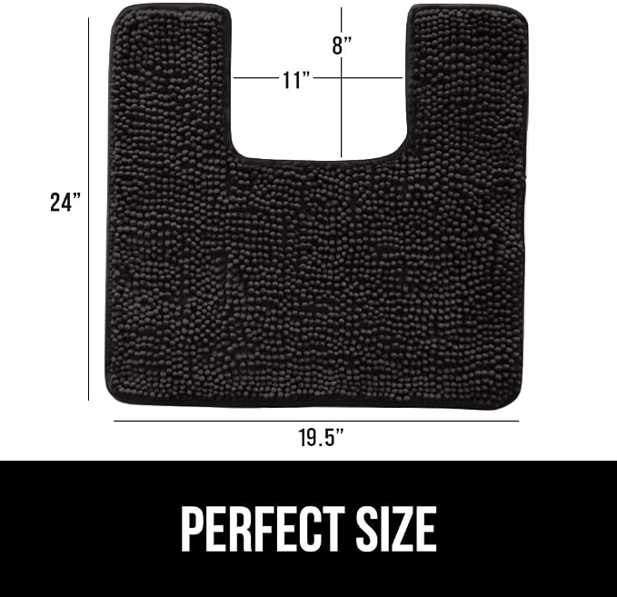 GORILLA GRIP Plush Absorbent Shaggy Chenille Bath Rug Mat - Image 2