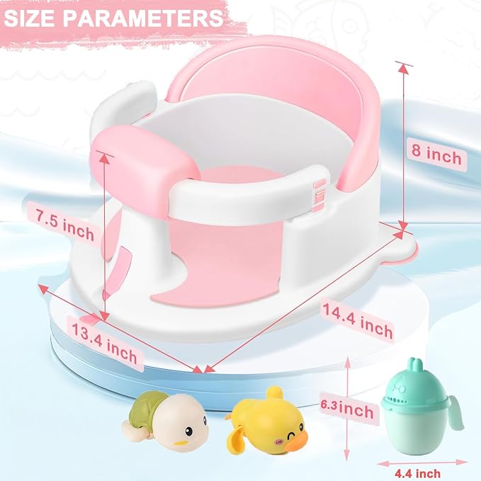 Baby Bath Seat for Babies 6 Months & up, Non-Slip Toddler Bath Seats for Babies - Image 6