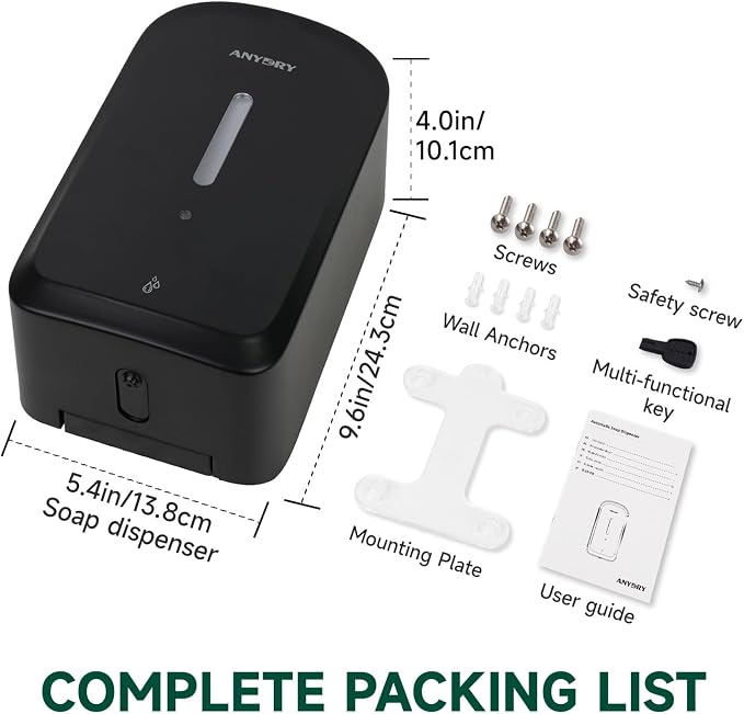 Commercial Automatic Soap Dispenser Large 34oz/1000ml Capacity Wall-Mounted - Image 7