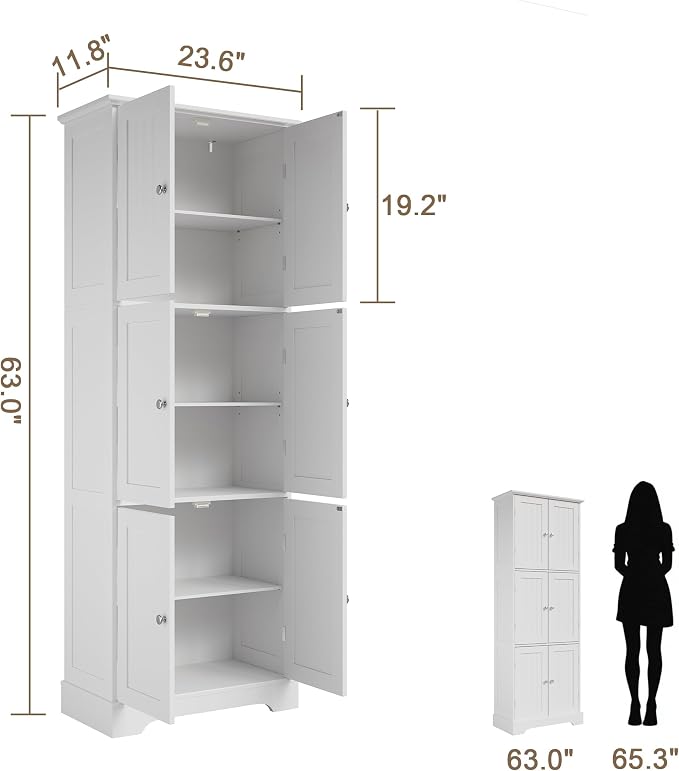 ChooChoo Tall Bathroom Storage Cabinet - Image 3
