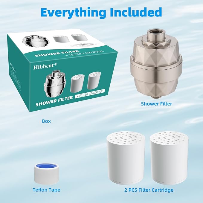 Hibbent Shower Filter for Hard Water, High Output Shower Head Filter to Remove - Image 9