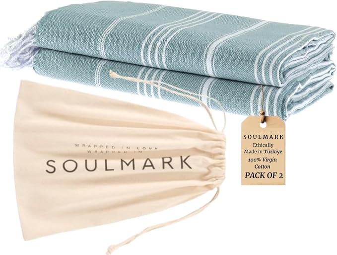 SOULMARK 100% Cotton Turkish Beach Towel by SOULMARK
