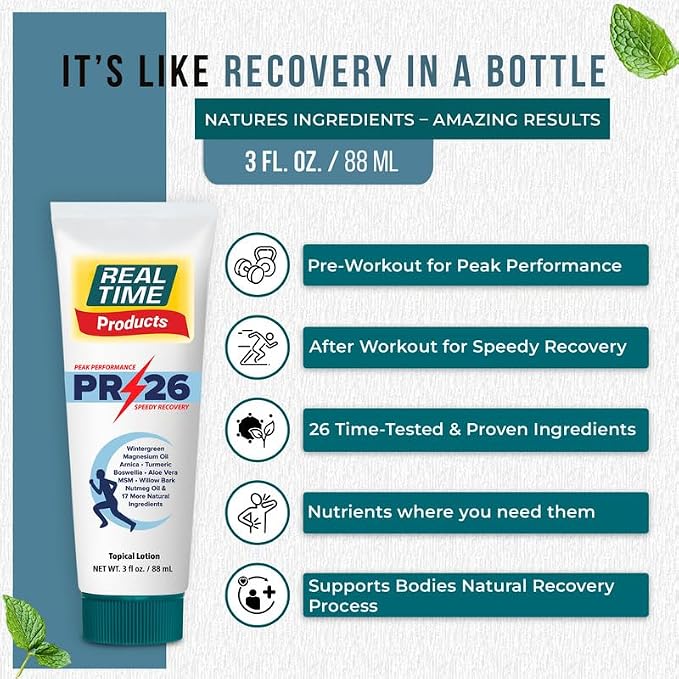 PR-26 by Real Time 3 fl oz Recovery Topical Lotion - Image 4