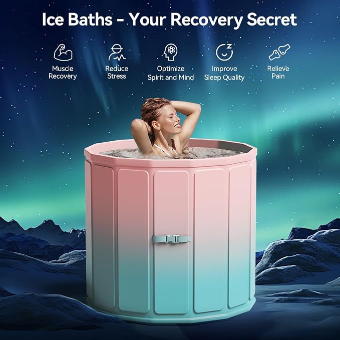 Portable Foldable Ice Bath Tub, Large Size 77 Gal, Fast Muscle Recovery - Image 2