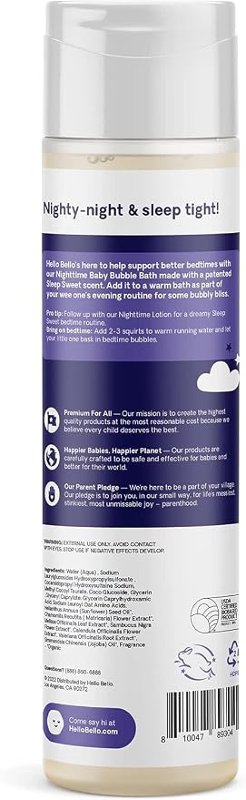 Hello Bello Bubble Bath, Sleep Sweet, 10 fl oz | Nighttime Formula | - Image 2