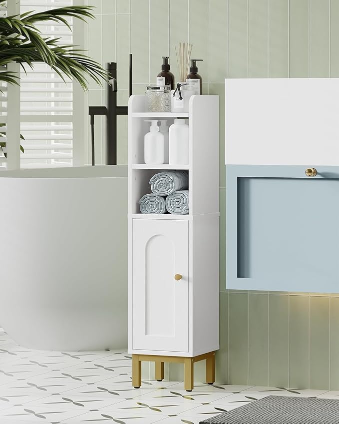 Bathroom Storage Cabinet, Small Corner Floor Cabinet - Image 5