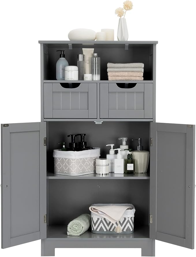 COSTWAY Bathroom Storage Cabinet, Freestanding Storage Organizer by COSTWAY