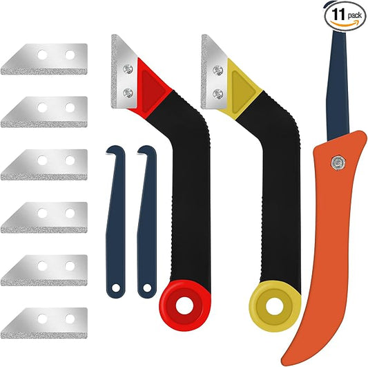 11Pcs Grout Removal Tool Kit 2 Tile Grout Saws by yeloumiss