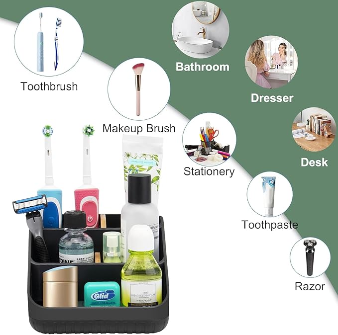 Chintu Toothbrush Holders Bathroom Countertop Organizer-Electric Tooth Brushing - Image 4