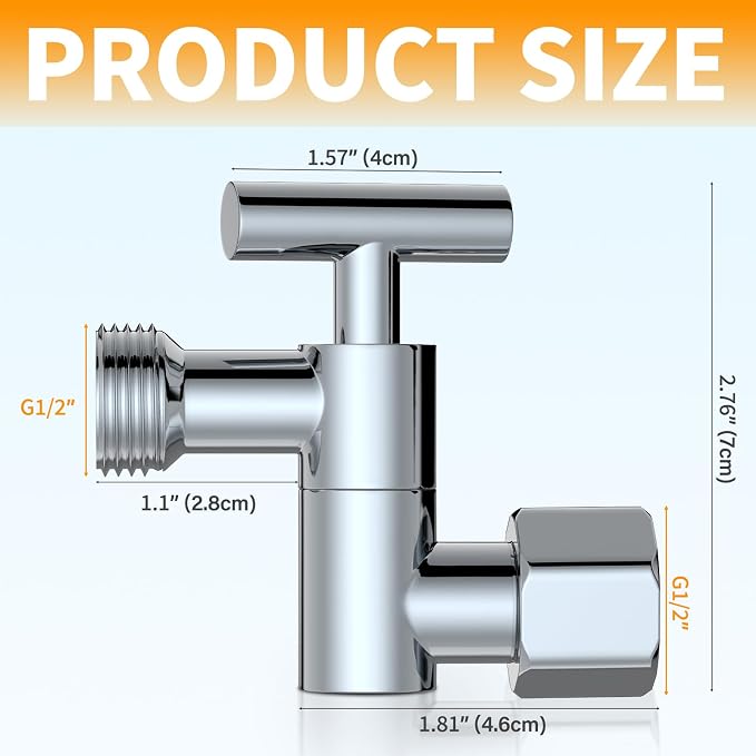 All Metal Shower Head Elbow Adapter, Adjustable Shower Head Extension Adapter - Image 5