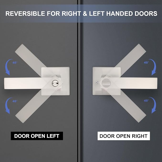 Privacy Door Lever, Heavy Duty Interior Door Handles - Image 6
