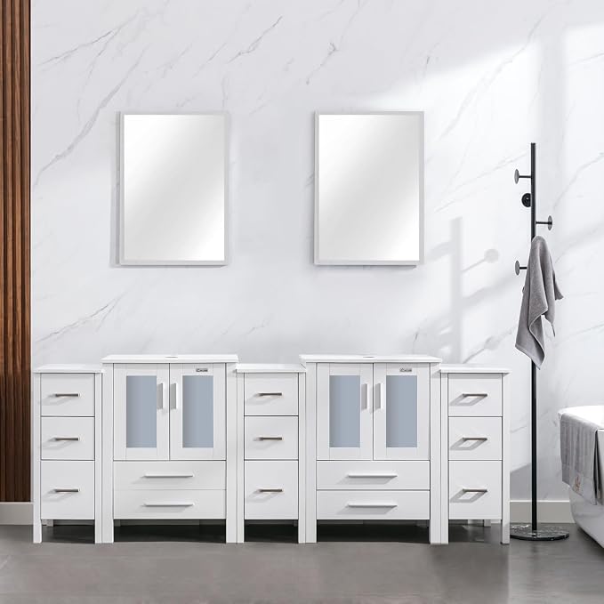 eclife 84" Modern Bathroom Vanity Sink Combo Freestanding Cabinet by eclife